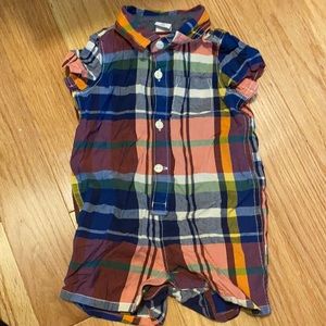 Baby gap plaid romper (boys)